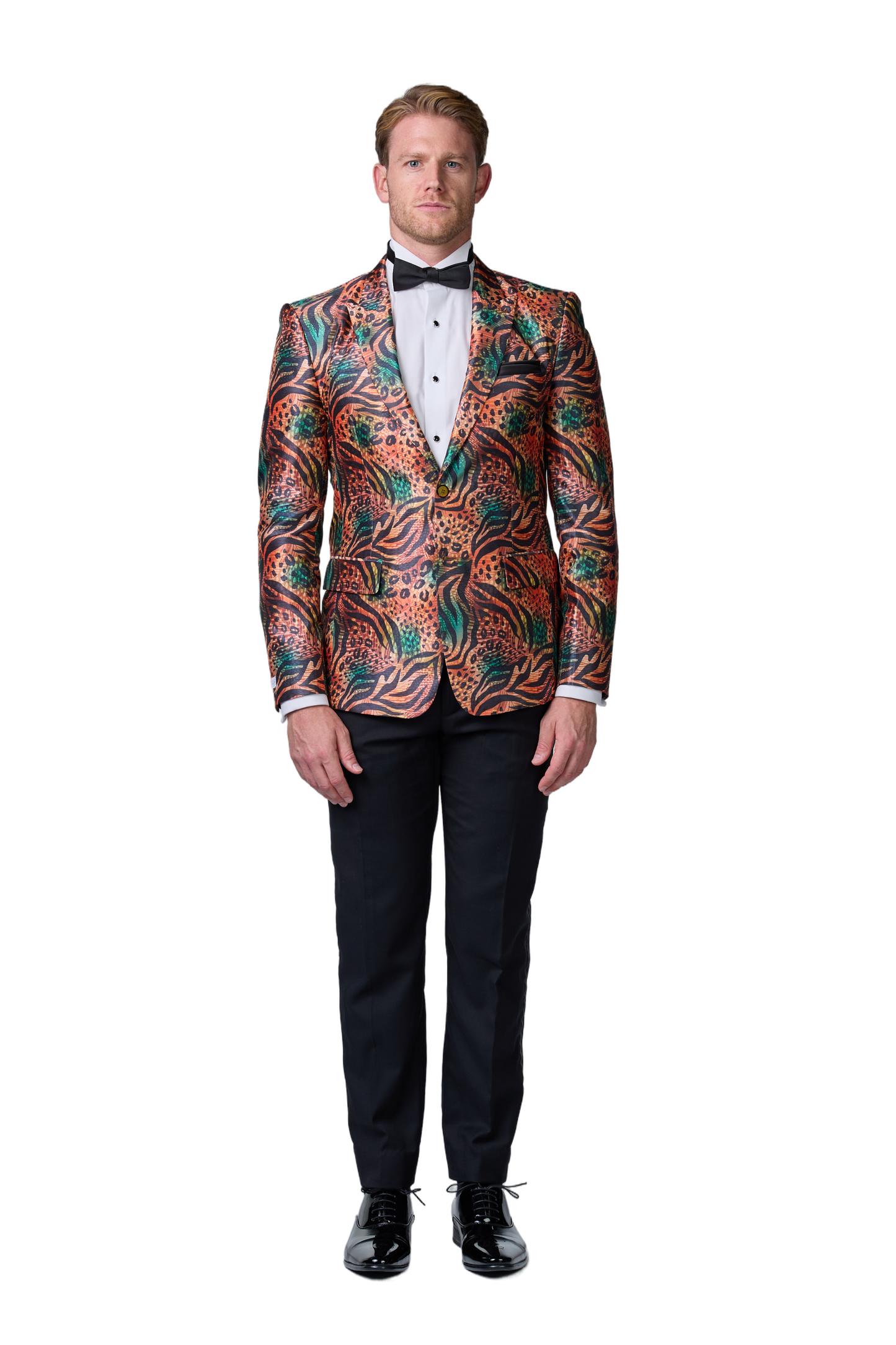 Jungle Fever Seiden-Sakko mit Muster - premium