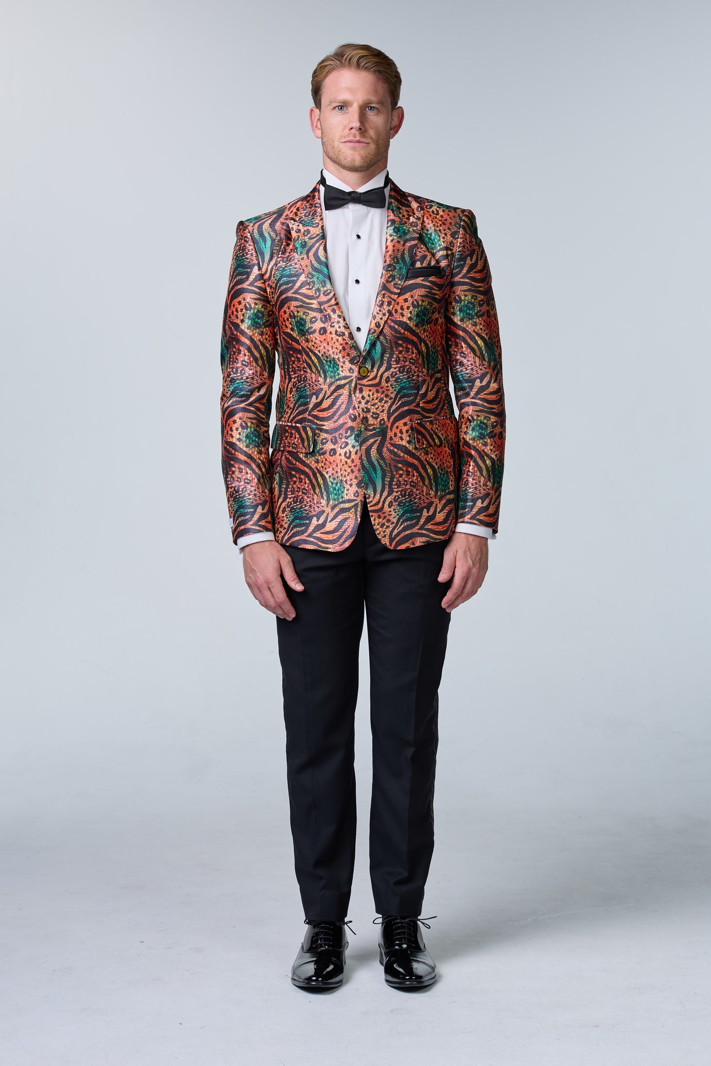 Jungle Fever Seiden-Sakko mit Muster - premium