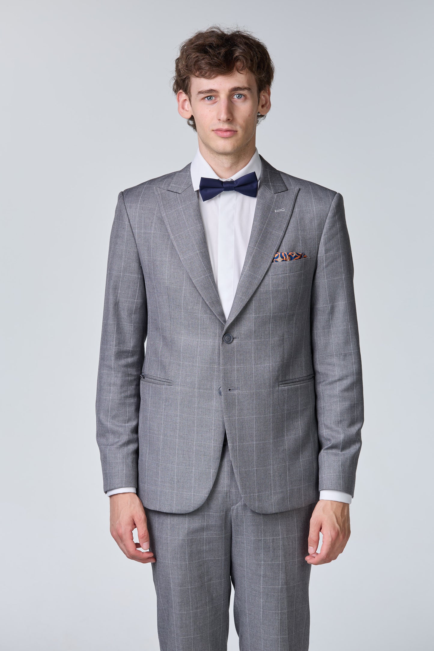 Grau karierter Anzug - premium