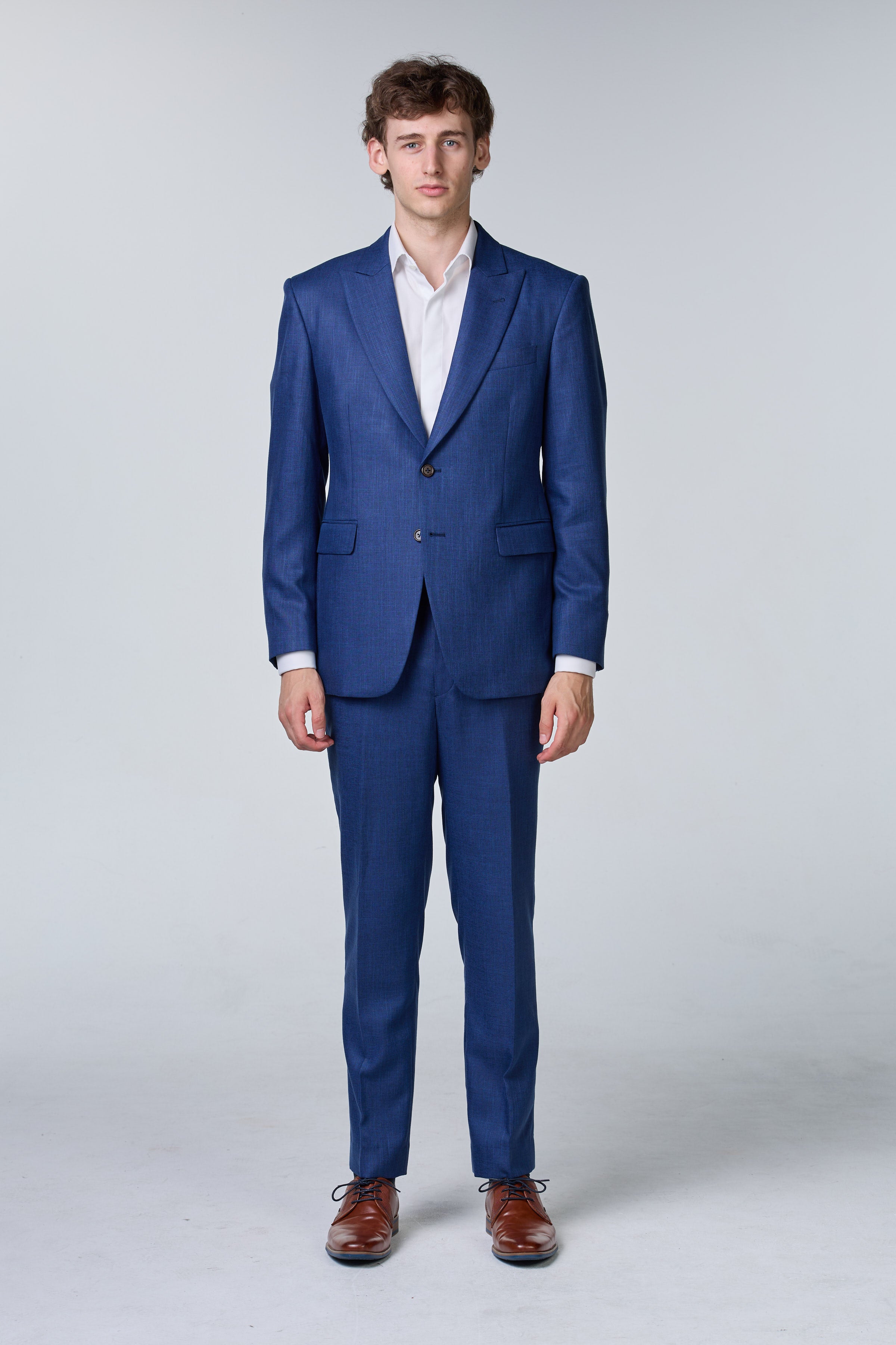 Knitterfreier Anzug Bluewool Cotton