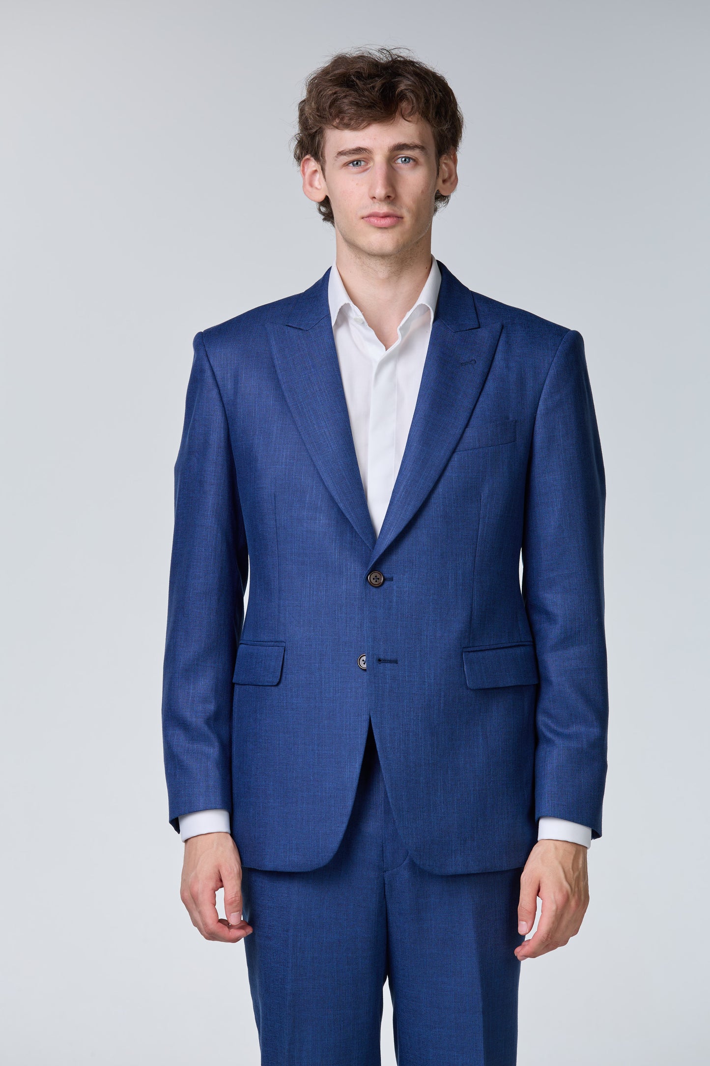 Knitterfreier Anzug Bluewool Cotton