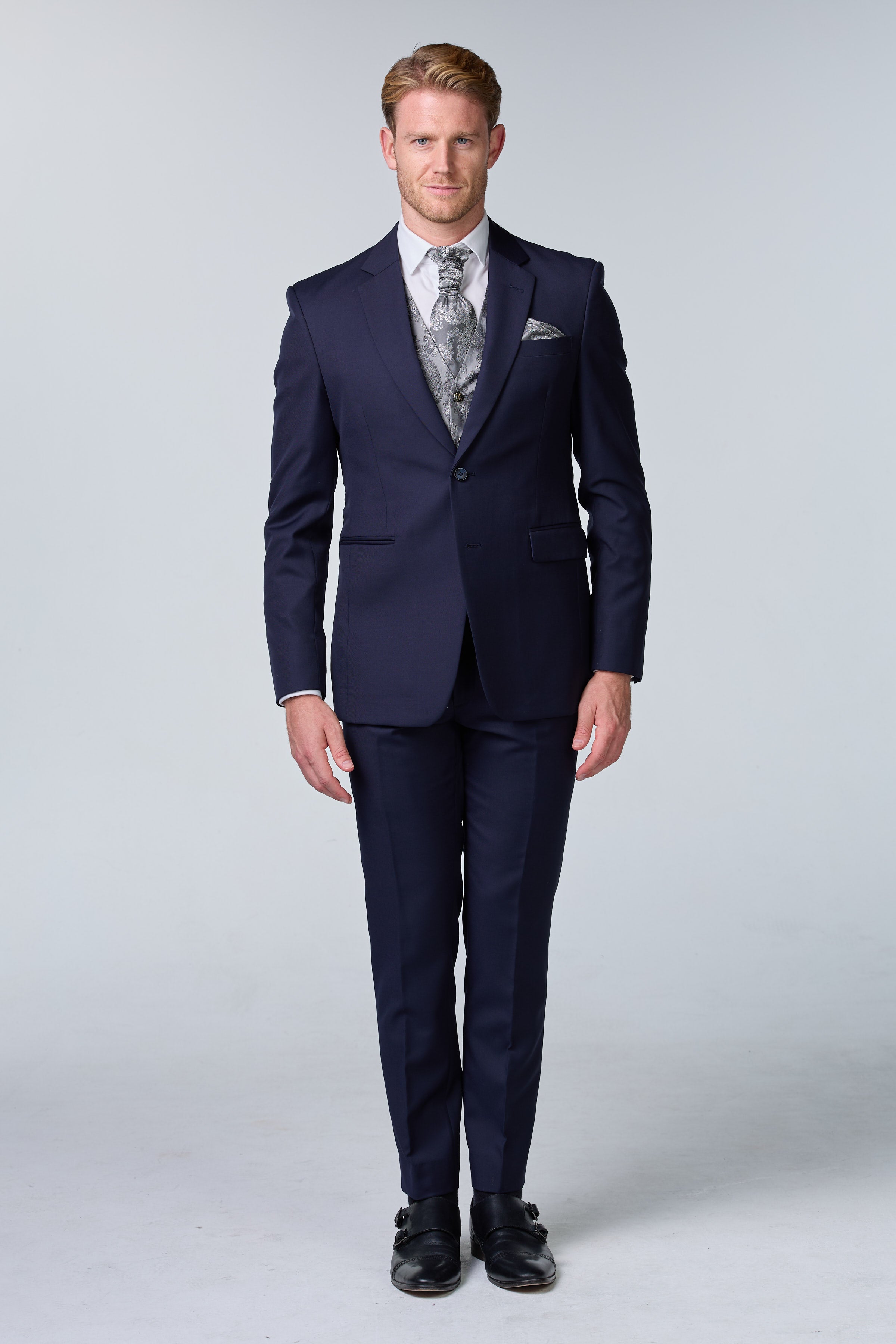 Bräutigam Outfit Blau-Silber Set - budget