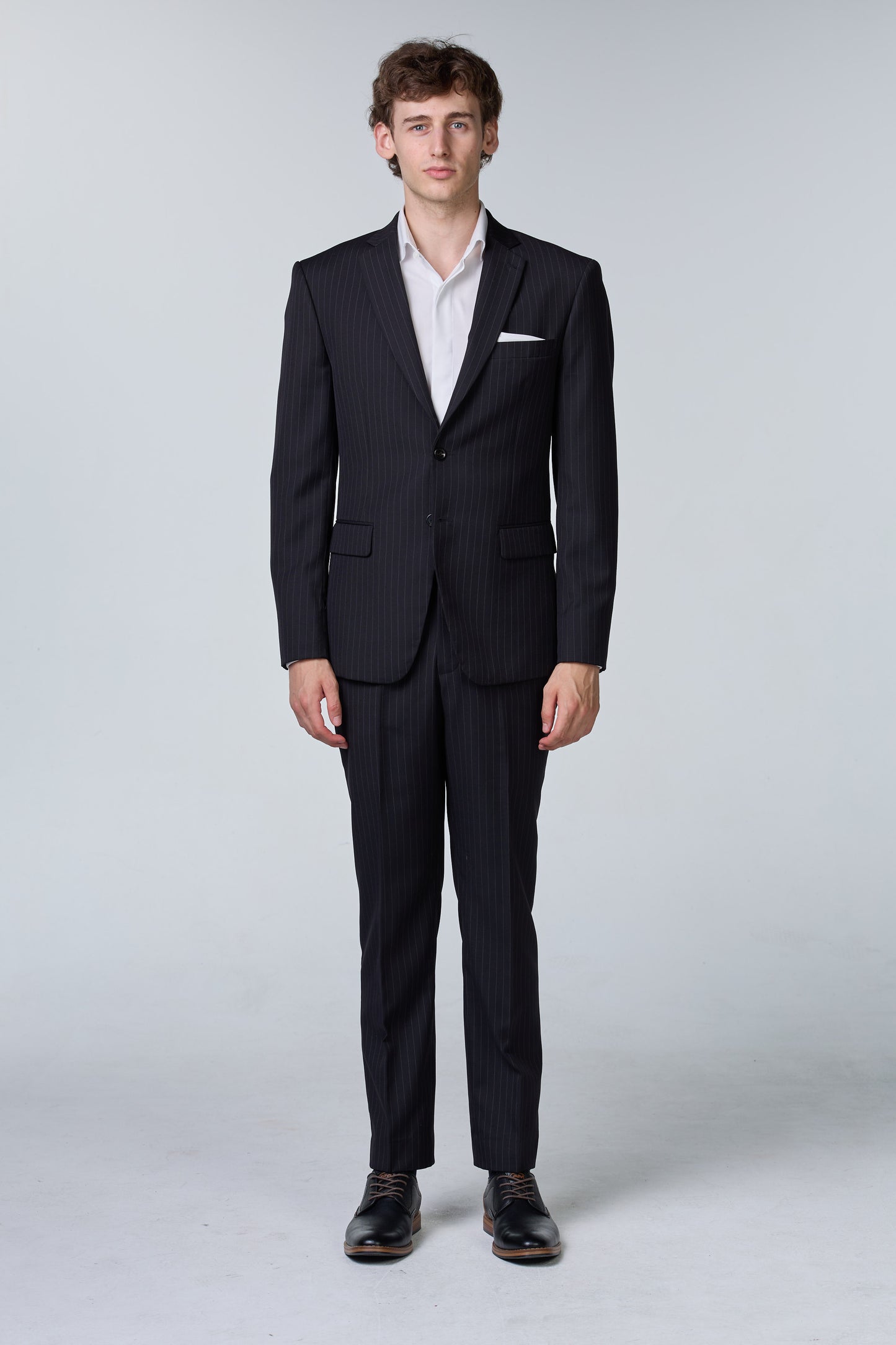 Nadelstreifen Anzug Schwarz
