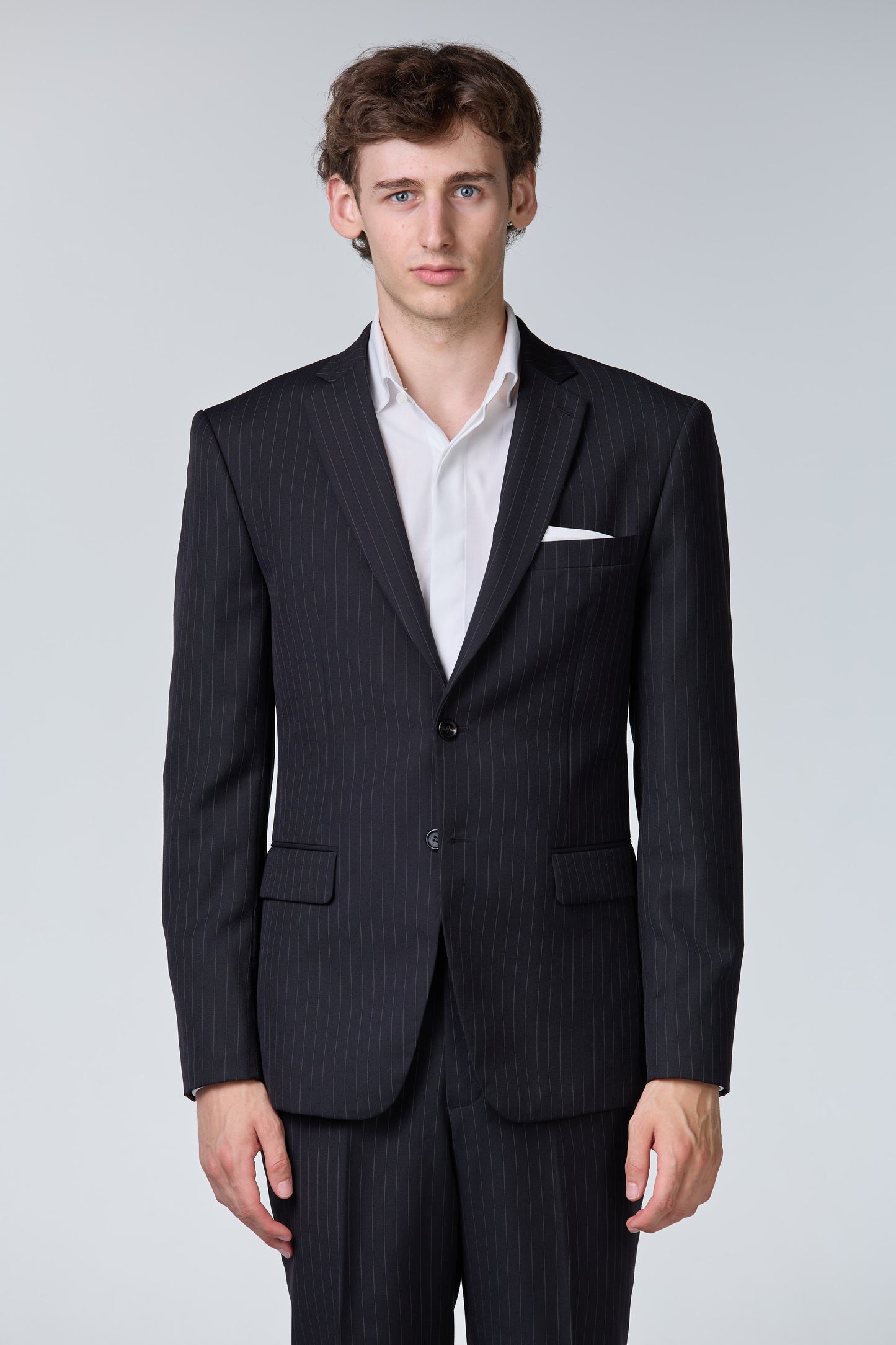 Nadelstreifen Anzug Schwarz