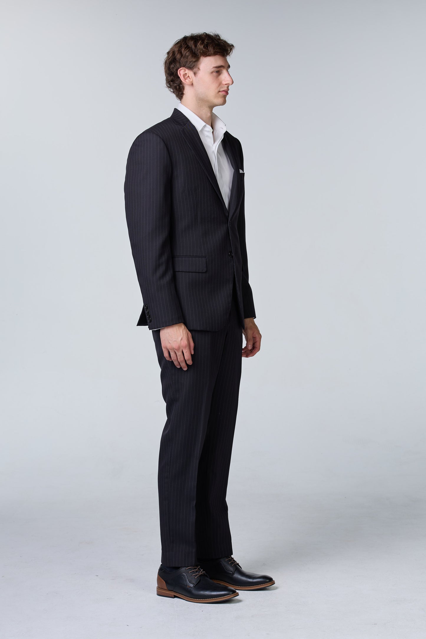 Nadelstreifen Anzug Schwarz