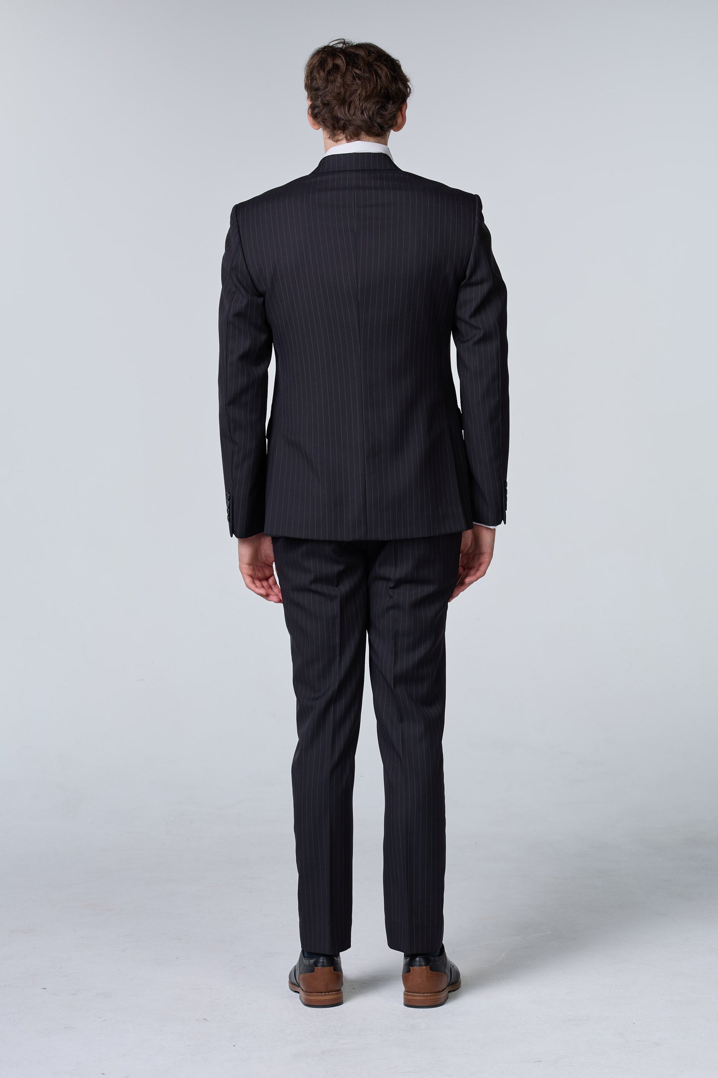 Nadelstreifen Anzug Schwarz