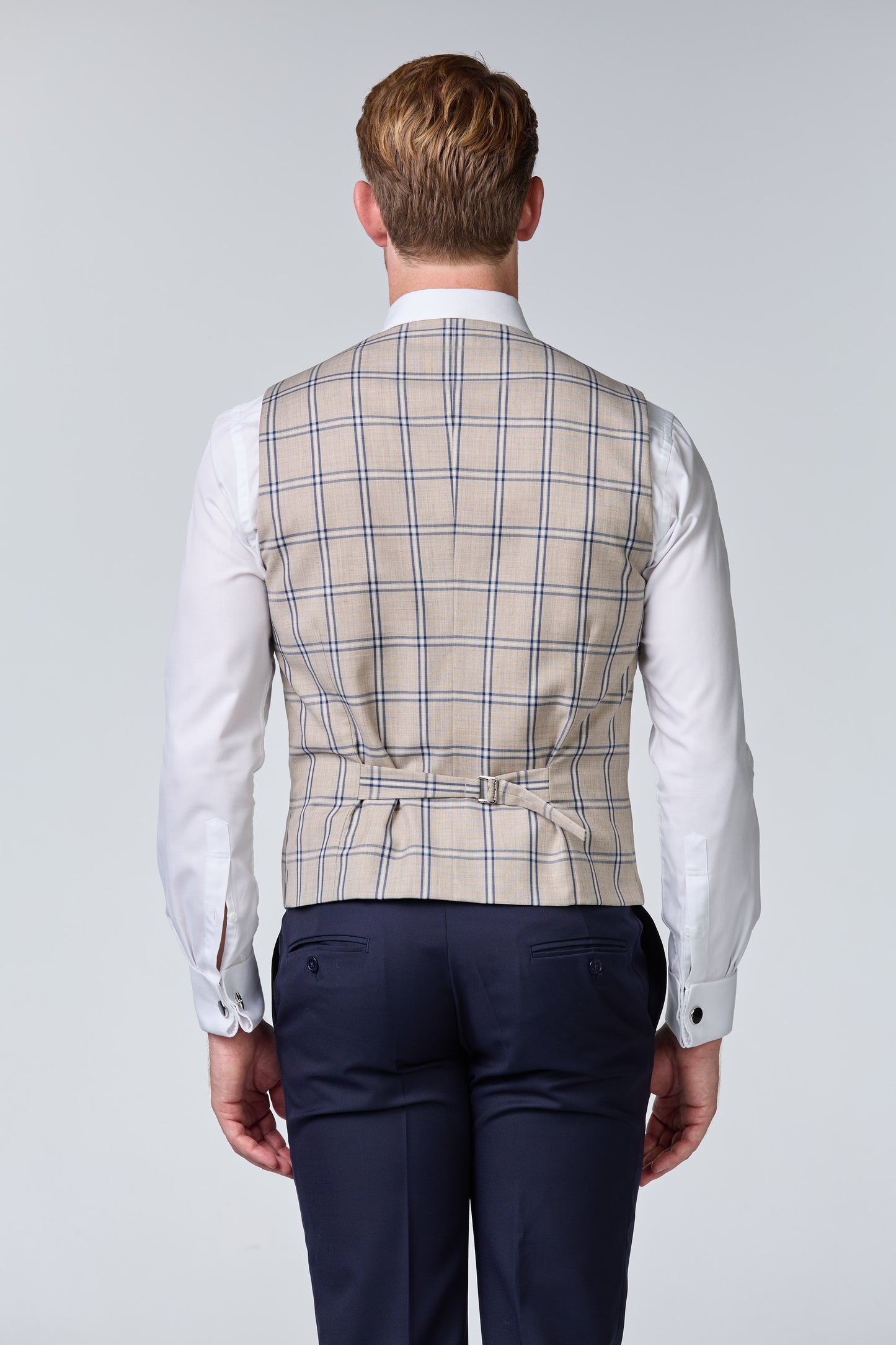 Hochzeitsanzug Blau mit Kontrastweste