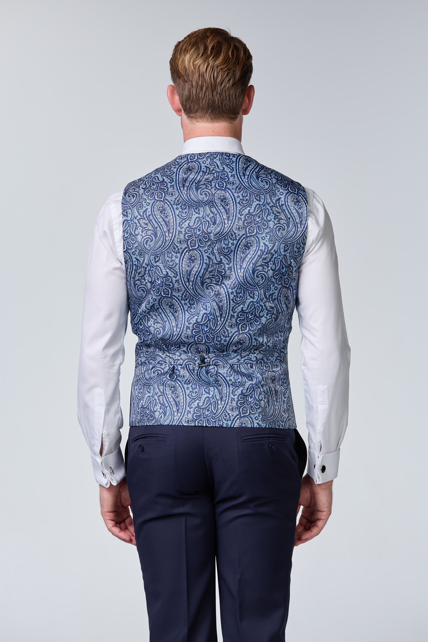 Dreiteiliger Bräutigam-Anzug Blau - essentials