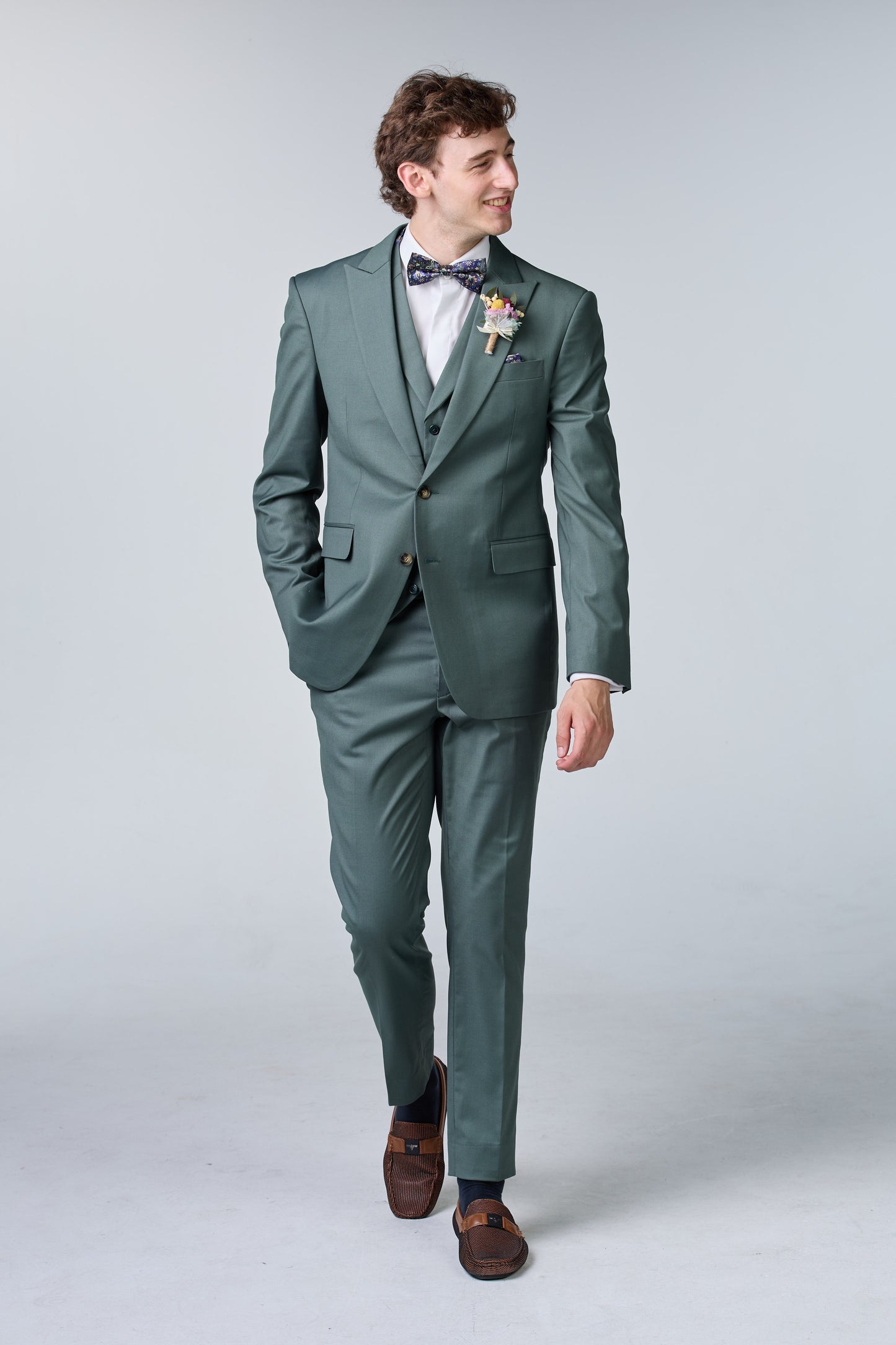 Grünes Hochzeitsanzug Set - premium