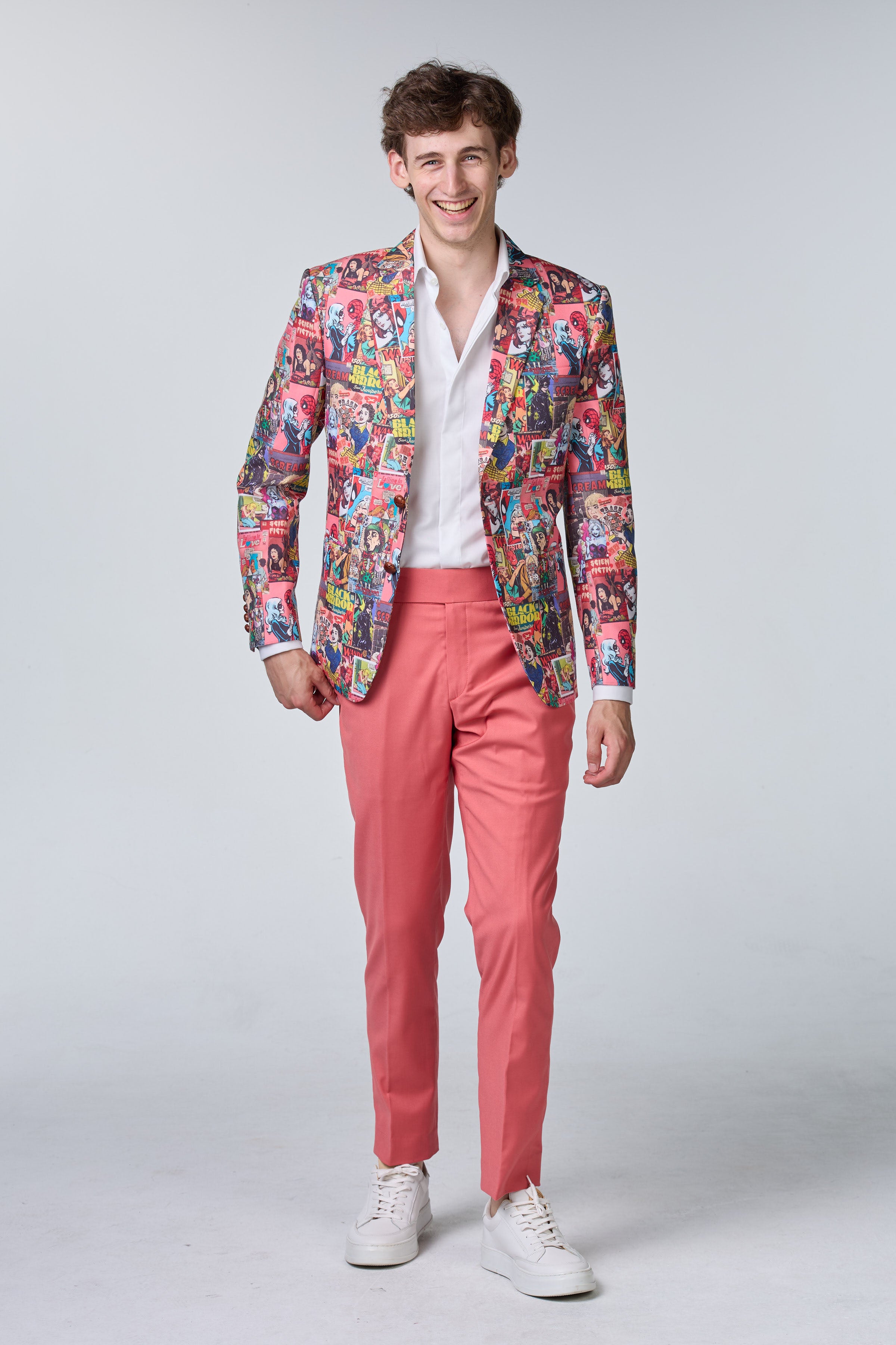 Comic Statement Sakko aus Baumwolle - budget