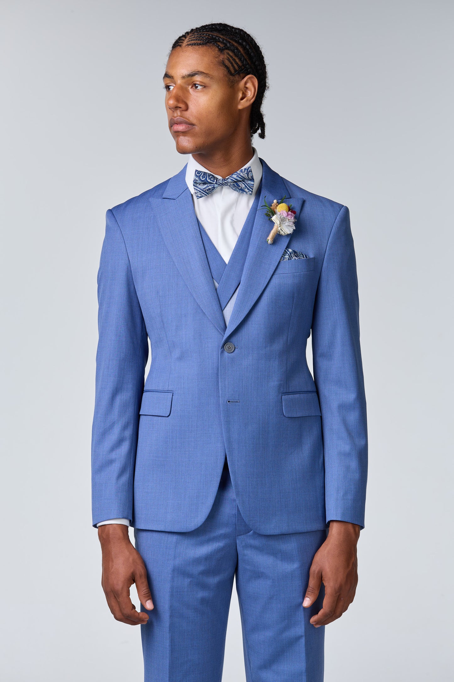 Hellblauer Hochzeitsanzug aus Merinowolle 130s - essentials