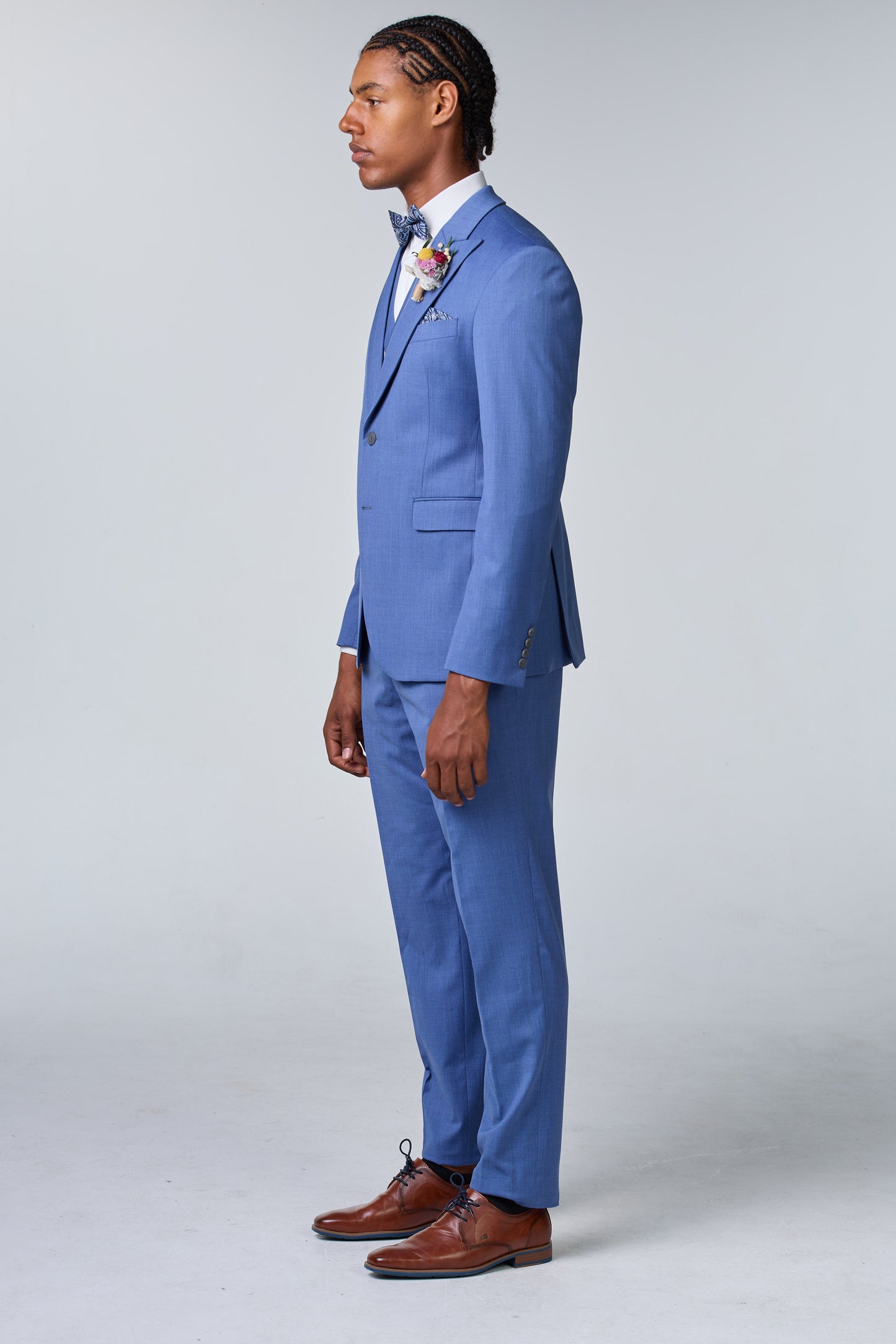 Hellblauer Hochzeitsanzug aus Merinowolle 130s - essentials