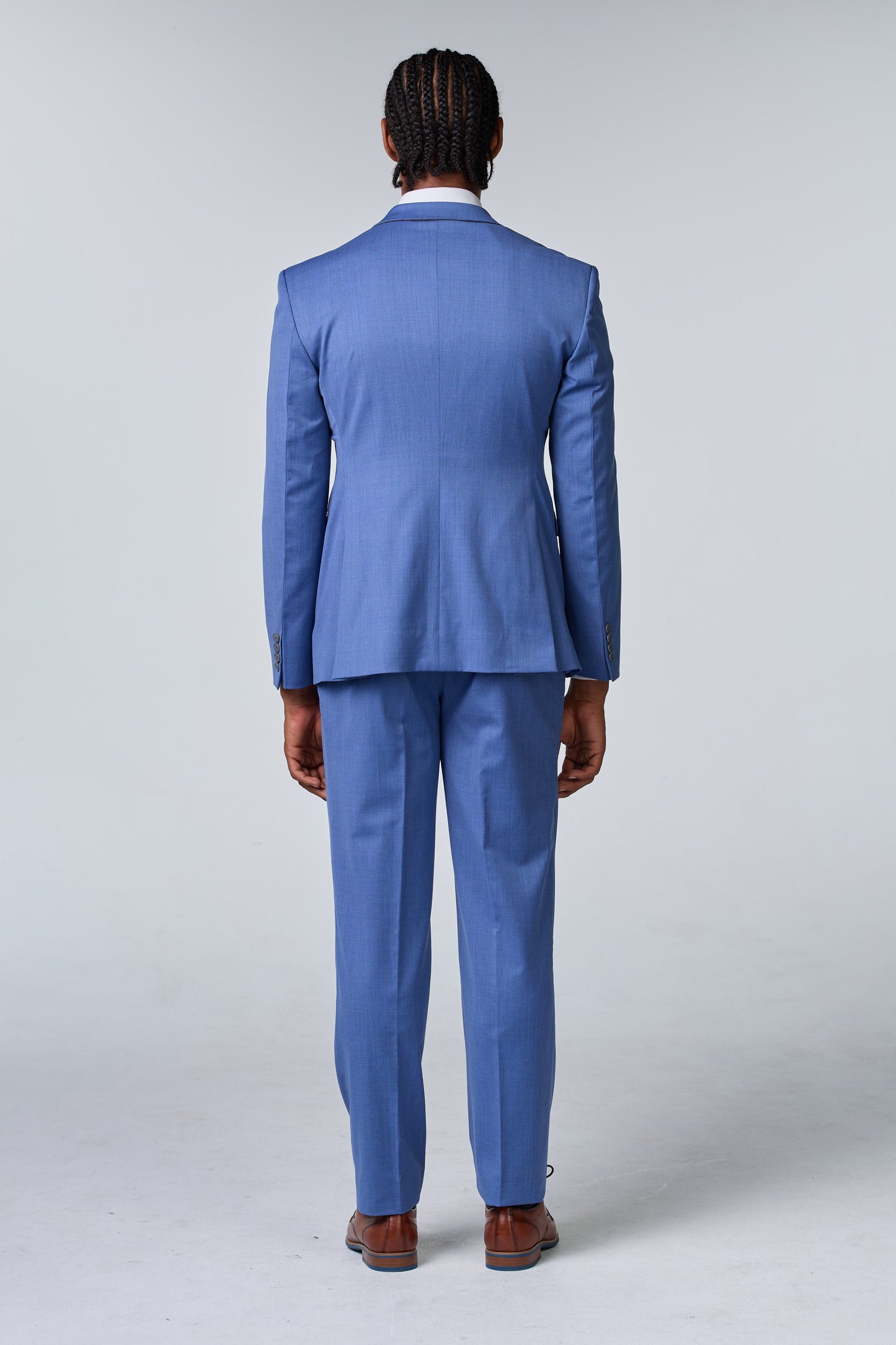 Hellblauer Hochzeitsanzug aus Merinowolle 130s - budget