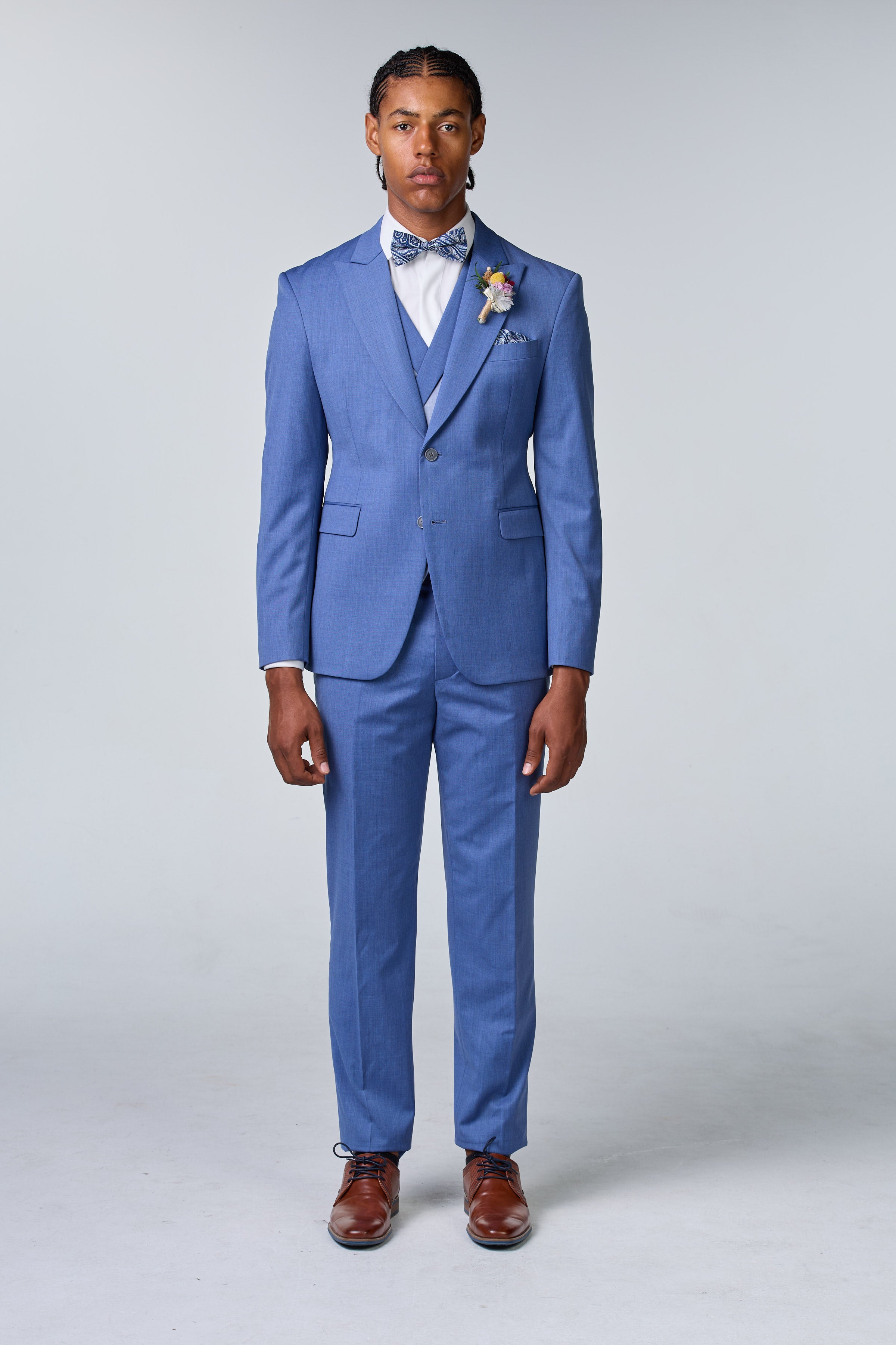 Hellblauer Hochzeitsanzug aus Merinowolle 130s - essentials